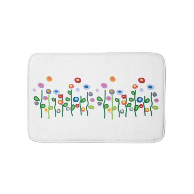 Flower garden bathroom mat (Front)