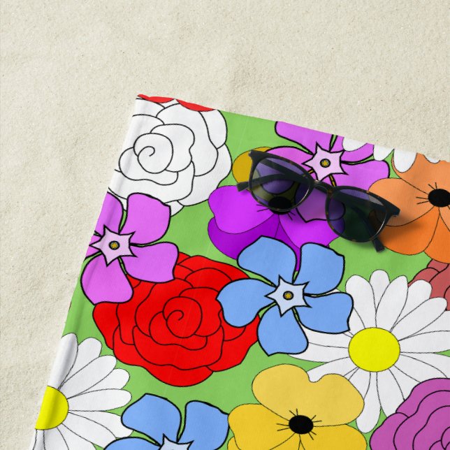 Flower Garden  Beach Towel (In Situ)