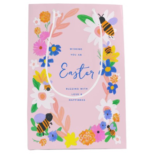 Flower Garden Bees Easter Medium Gift Bag