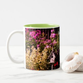 Flower Garden Bird House Painting Personalized