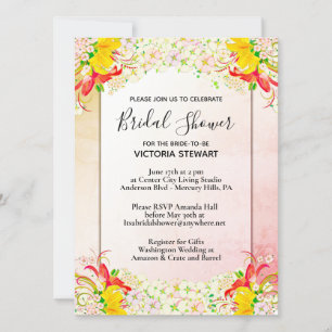 Flower Garden Bridal Shower Invitation