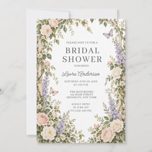 Flower Garden Bridal Shower Invitation