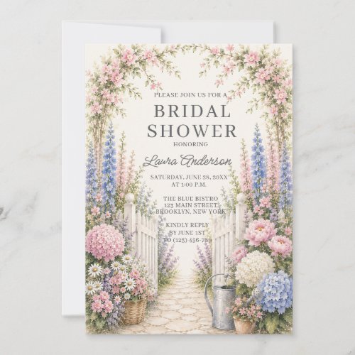 Flower Garden Bridal Shower Invitation