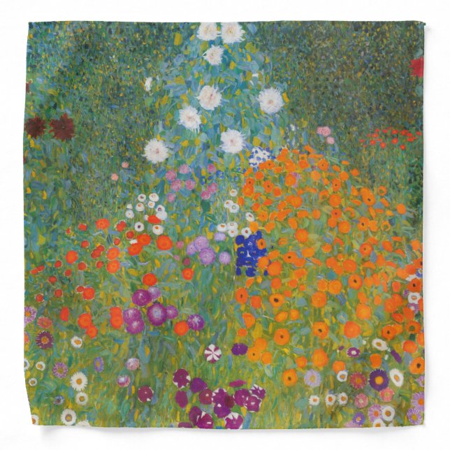Flower Garden (by Gustav Klimt) Bandana (Front)