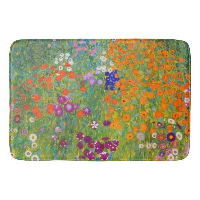 Flower Garden by Gustav Klimt Bath Mat (Front)