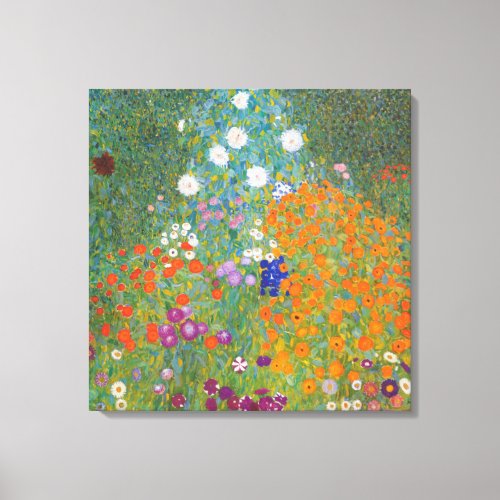 Flower Garden by Gustav Klimt Canvas Print