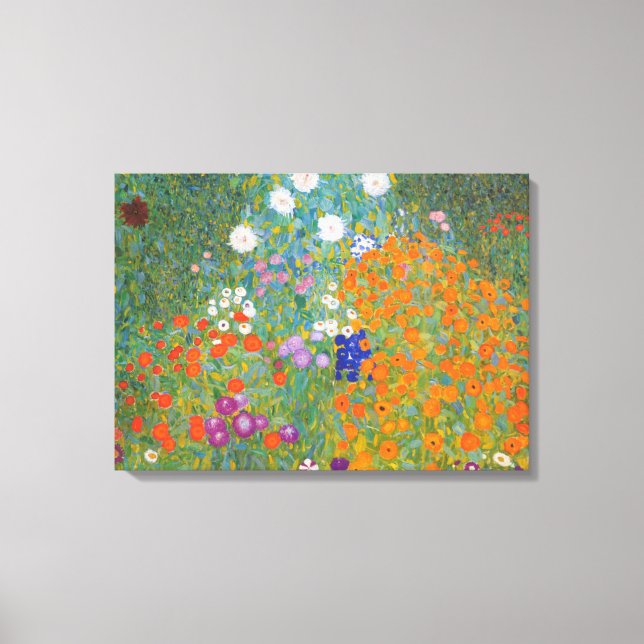 Flower Garden by Gustav Klimt Canvas Print (Front)