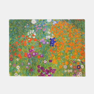 Flower Garden by Gustav Klimt Doormat