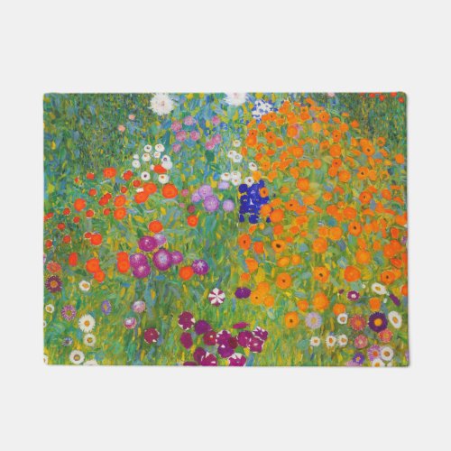 Flower Garden by Gustav Klimt Doormat