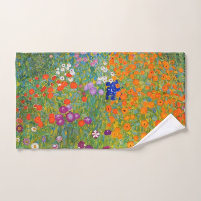 Flower Garden by Gustav Klimt Hand Towel (Hand Towel)