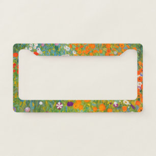 Flower Garden by Gustav Klimt License Plate Frame