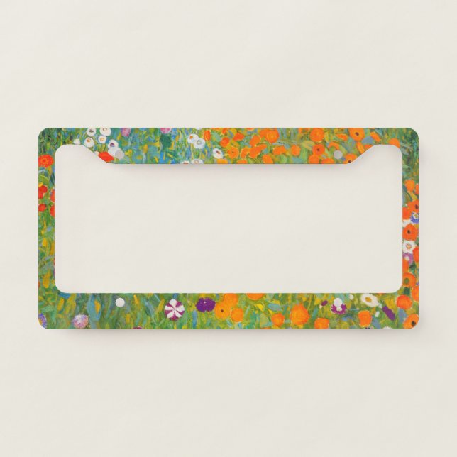 Flower Garden by Gustav Klimt License Plate Frame (Front)
