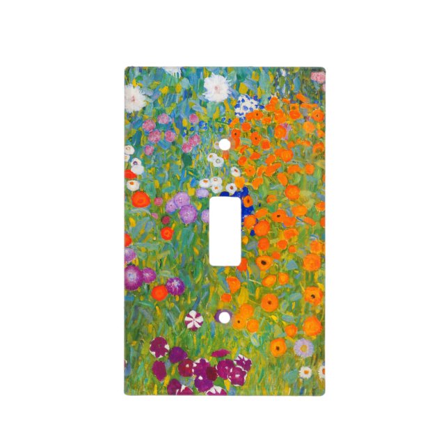 Flower Garden by Gustav Klimt Light Switch Cover (Front)