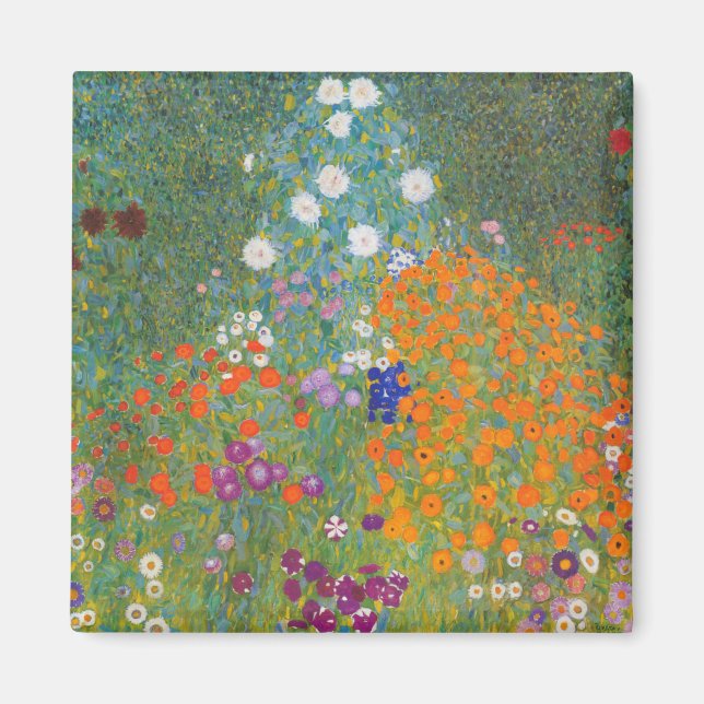 Flower Garden (by Gustav Klimt) Magnet (Front)