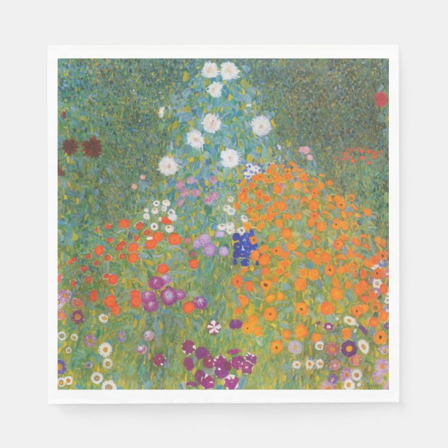 Flower Garden (by Gustav Klimt) Napkins (Front)