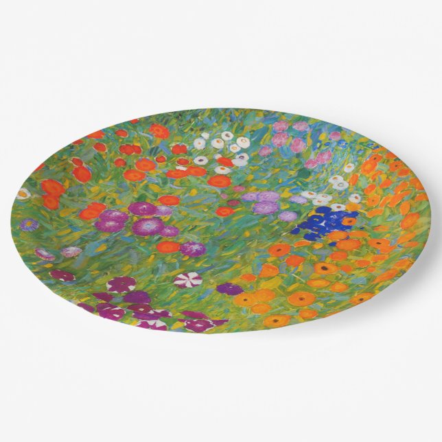 Flower Garden by Gustav Klimt Paper Plates (Angled)