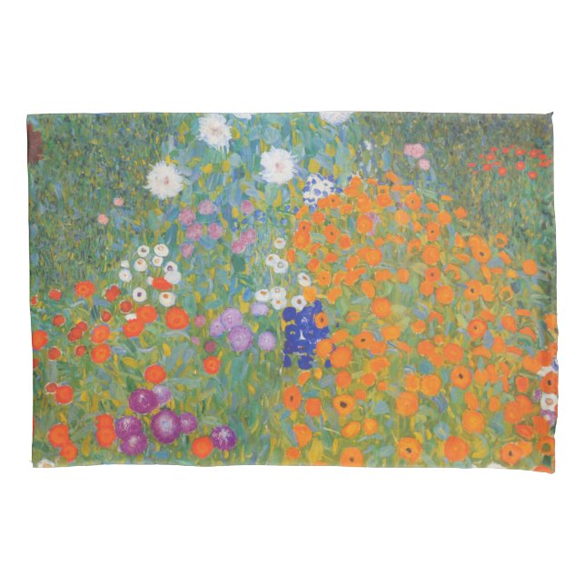 Flower Garden by Gustav Klimt Pillow Case (Front)