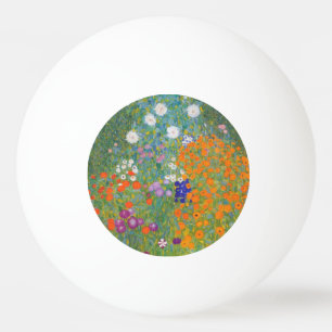 Flower Garden by Gustav Klimt Ping Pong Ball