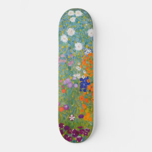 Flower Garden (by Gustav Klimt) Skateboard