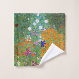 Flower Garden by Gustav Klimt Wash Cloth
