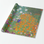 Flower Garden by Gustav Klimt Wrapping Paper<br><div class="desc">Beautiful colorful painting of a flower garden by Gustav Klimt. Amazing variations of colors and beautiful flowers fit just beautiful on many sorts of wonderful products and gift ideas.</div>