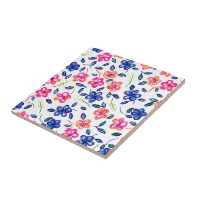Flower Garden Ceramic Tile (Side)