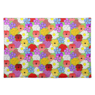 Flower Garden  Cloth Placemat