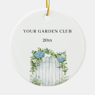 Flower Garden Club Personalized Names Christmas Ceramic Ornament