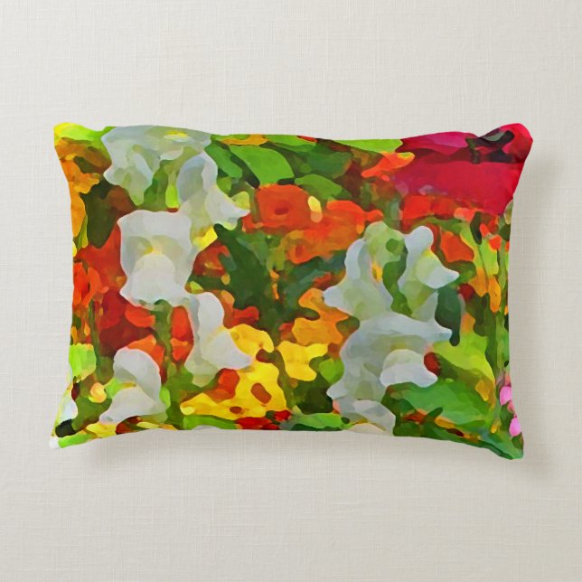 Flower Garden Colors Accent Pillow (Back)