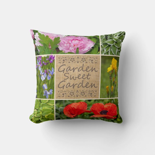 Flower Garden Custom Photo Accent Pillow (Front)