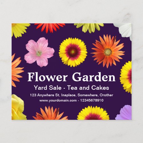 Flower Garden _ Deep Purple 25003a Flyer