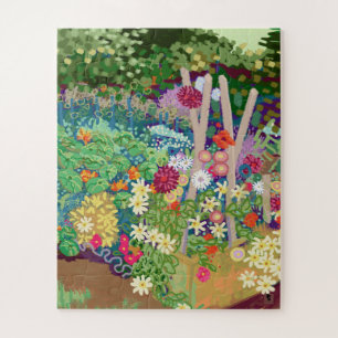 Flower Garden digital art print Jigsaw Puzzle