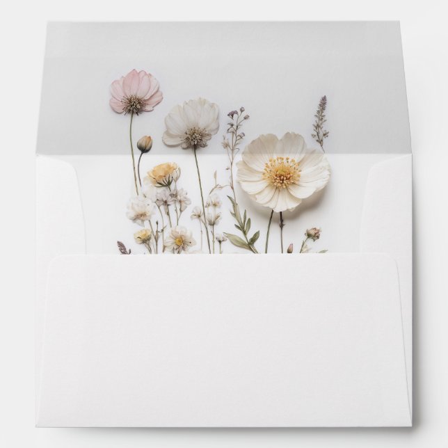 Flower Garden Elegant Wedding Invitation Envelope (Back (Bottom))