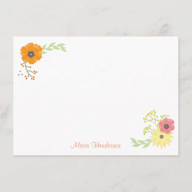 Flower Garden Flat Note Cards