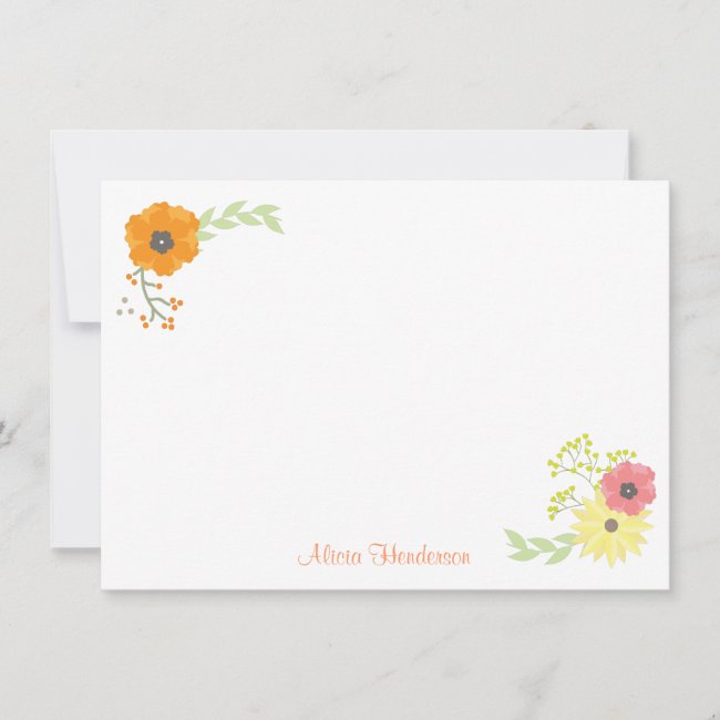 Flower Garden Flat Note Cards