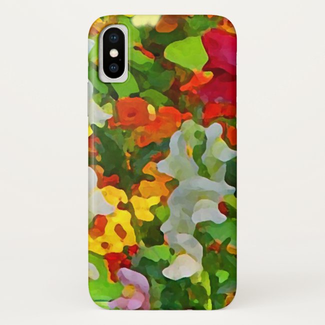 Flower Garden Floral Abstract iPhone X Case
