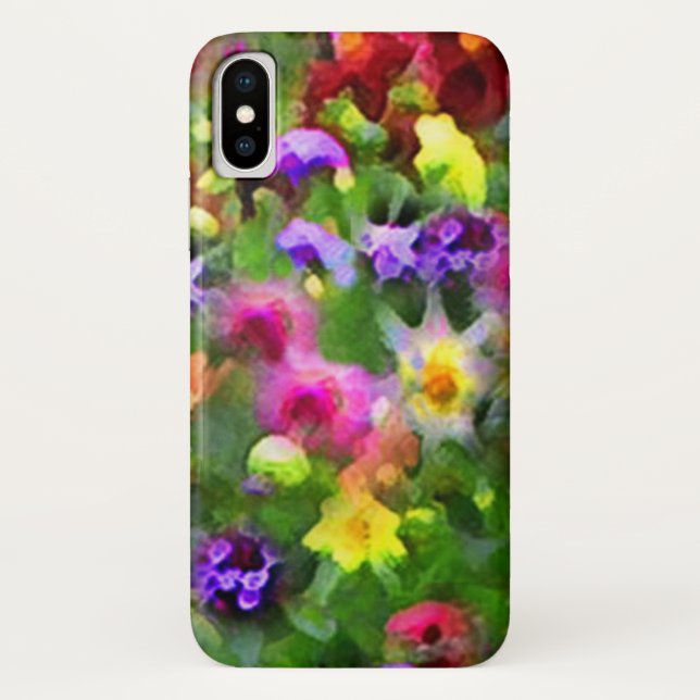 Flower Garden Floral Impressions iPhone X Case (Back)