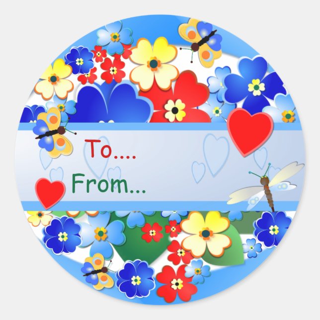 Flower Garden ~ Gift Sticker # 2 (Front)