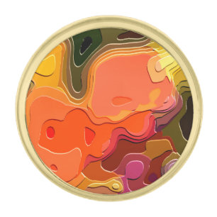 FLOWER GARDEN GOLD FINISH LAPEL PIN