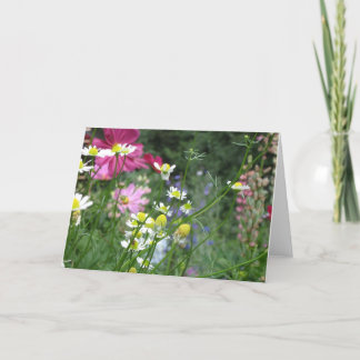 Flower garden greeting card