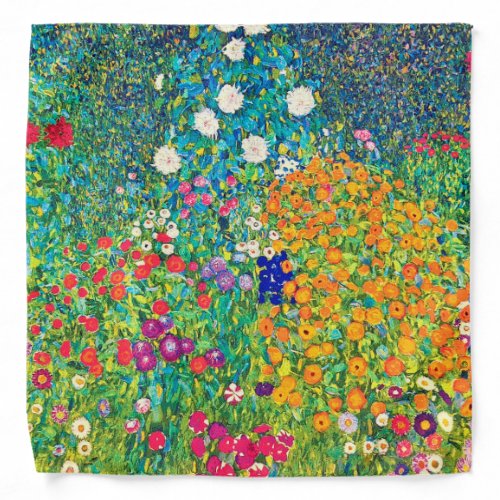 Flower Garden Gustav Klimt Bandana