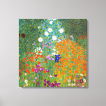 Flower Garden | Gustav Klimt Canvas Print<br><div class="desc">Flower Garden (1905-1907) by Austrian artist Gustav Klimt. Original fine art painting is oil on canvas featuring a bright abstract landscape of colorful flowers. 

Use the design tools to add custom text or personalize the image.</div>