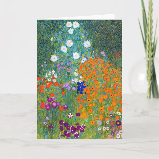 Flower Garden, Gustav Klimt Card (Front)