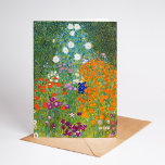 Flower Garden | Gustav Klimt Card<br><div class="desc">Flower Garden (1905-1907) by Austrian artist Gustav Klimt. Original fine art painting is oil on canvas featuring a bright abstract landscape of colorful flowers. 

Use the design tools to add custom text or personalize the image.</div>