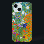 Flower Garden | Gustav Klimt iPhone 15 Case<br><div class="desc">Flower Garden (1905-1907) by Austrian artist Gustav Klimt. Original fine art painting is oil on canvas featuring a bright abstract landscape of colorful flowers. 

Use the design tools to add custom text or personalize the image.</div>