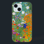 Flower Garden | Gustav Klimt iPhone 15 Case<br><div class="desc">Flower Garden (1905-1907) by Austrian artist Gustav Klimt. Original fine art painting is oil on canvas featuring a bright abstract landscape of colorful flowers. 

Use the design tools to add custom text or personalize the image.</div>