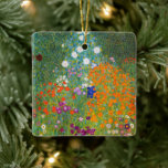 Flower Garden | Gustav Klimt Ceramic Ornament<br><div class="desc">Flower Garden (1905-1907) by Austrian artist Gustav Klimt is a vibrant masterpiece of early 20th-century art. This lush, impressionistic scene bursts with colorful blossoms in a mesmerizing tapestry of nature, reflecting Klimt’s decorative style and love for floral motifs. The painting’s rich textures and intricate details make it a timeless choice...</div>