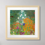 Flower Garden | Gustav Klimt Framed Art<br><div class="desc">Flower Garden (1905-1907) by Austrian artist Gustav Klimt. Original fine art painting is oil on canvas featuring a bright abstract landscape of colorful flowers. 

Use the design tools to add custom text or personalize the image.</div>