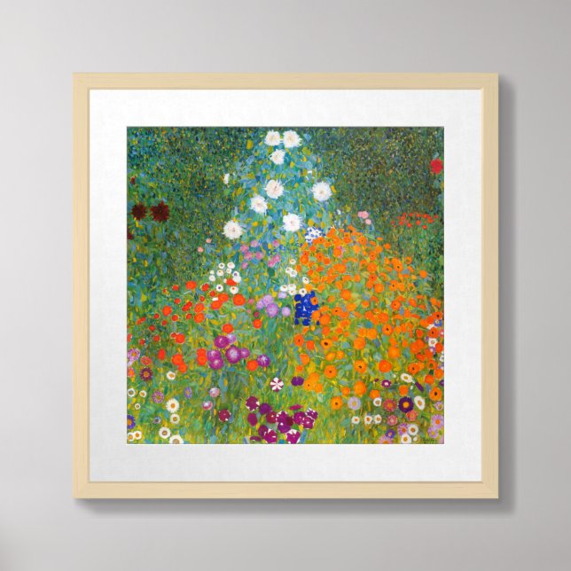Flower Garden | Gustav Klimt Framed Art (Framed Front)