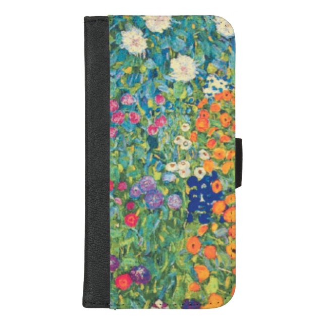 Flower Garden Gustav Klimt iPhone Wallet Case (Front)